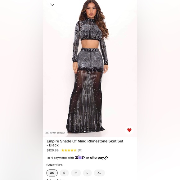 Fashion Nova Sequin Skirt Set - Picture 2 of 3